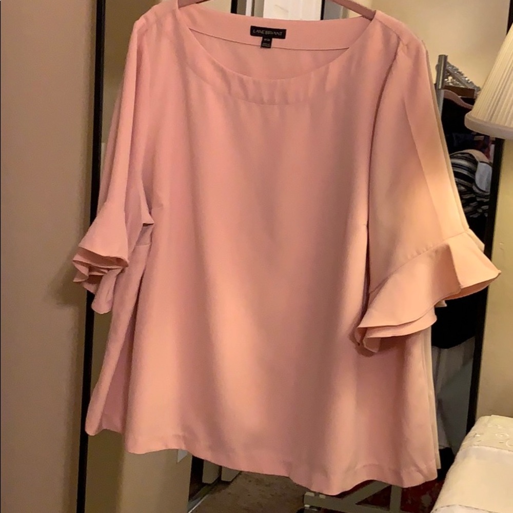 Light pink three-quarter sleeve blouse
